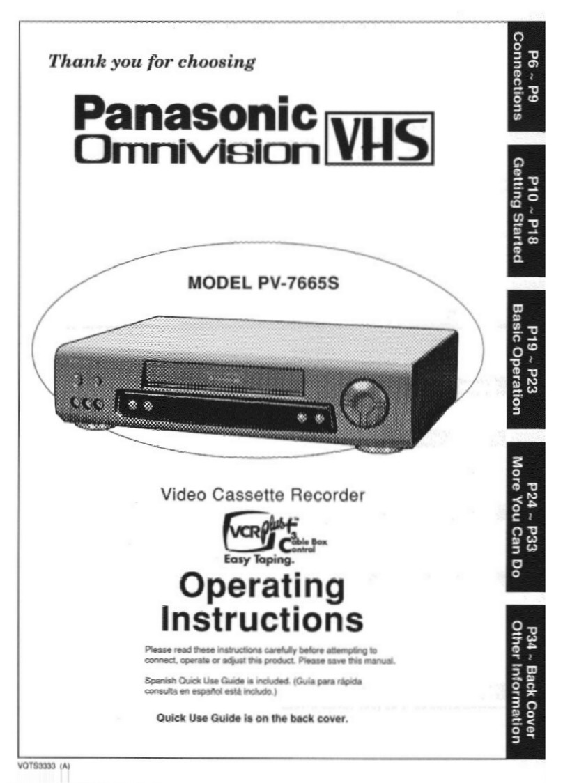 Panasonic Omnivision PV-7665S User manual Panasonic Omnivision PV-7665S User manual