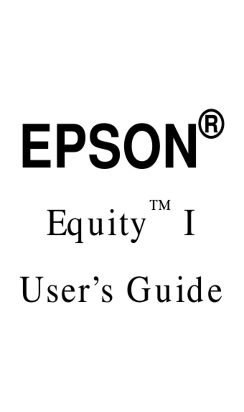 Epson Equity I User manual