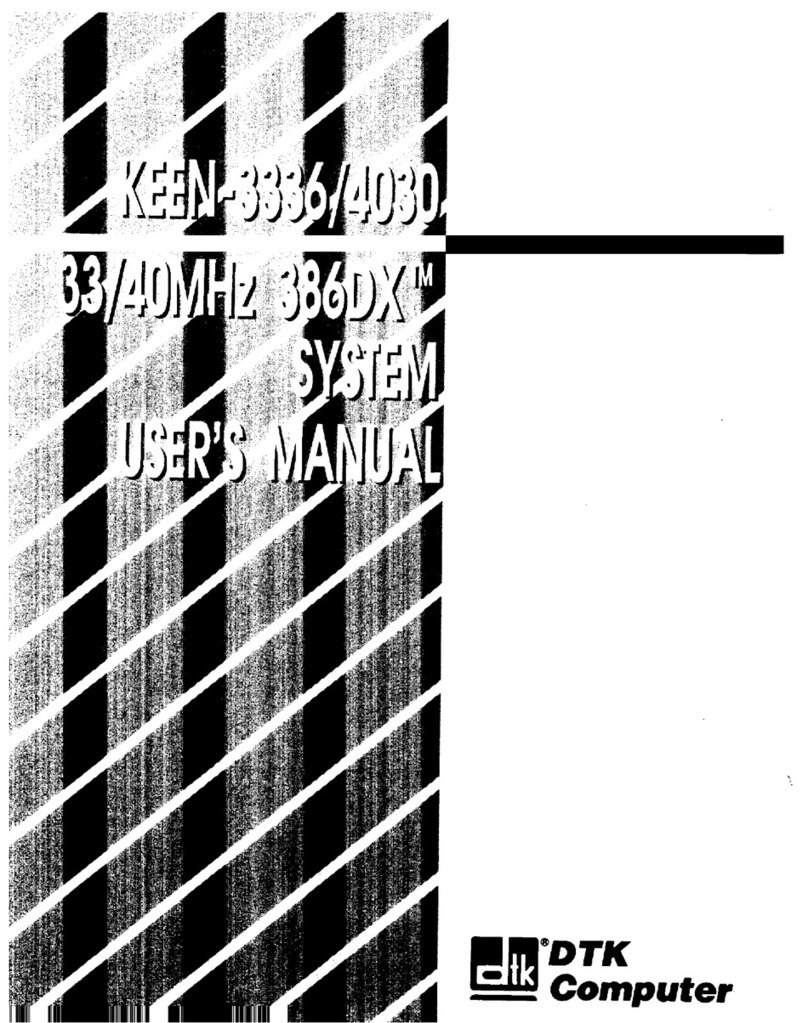 DTK Computer Apex 386/40 user manual