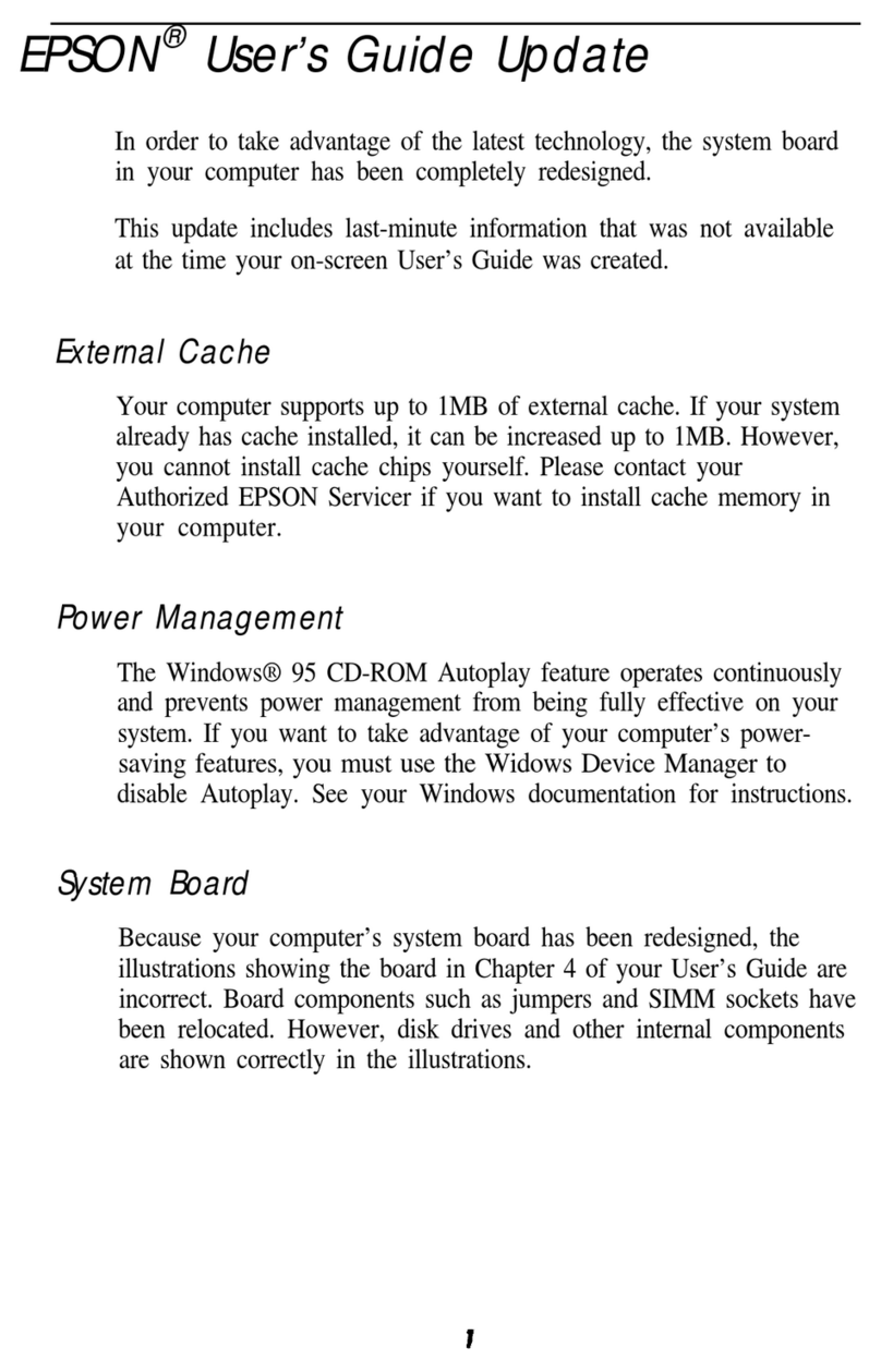 Epson ActionPC 7300 User manual