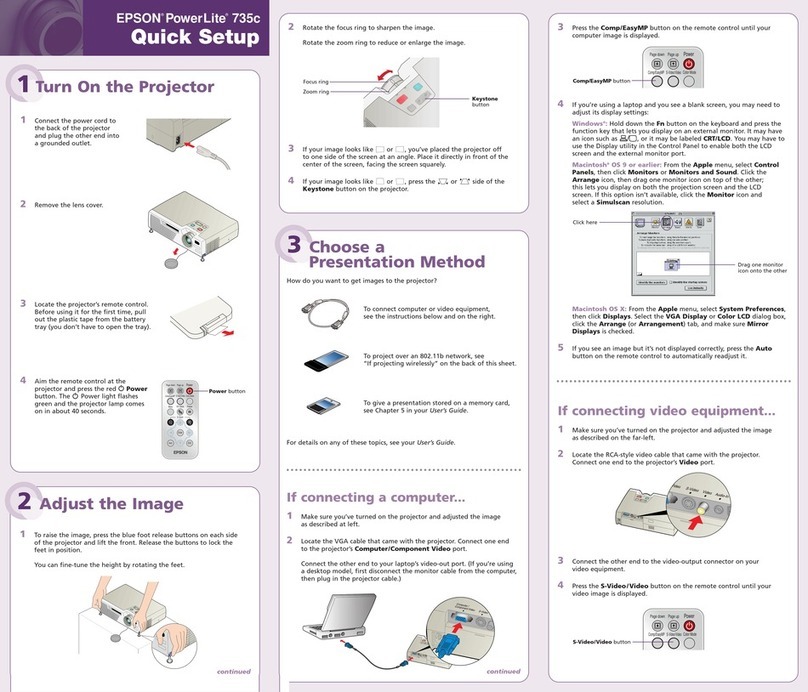 Epson PowerLite 735c User manual