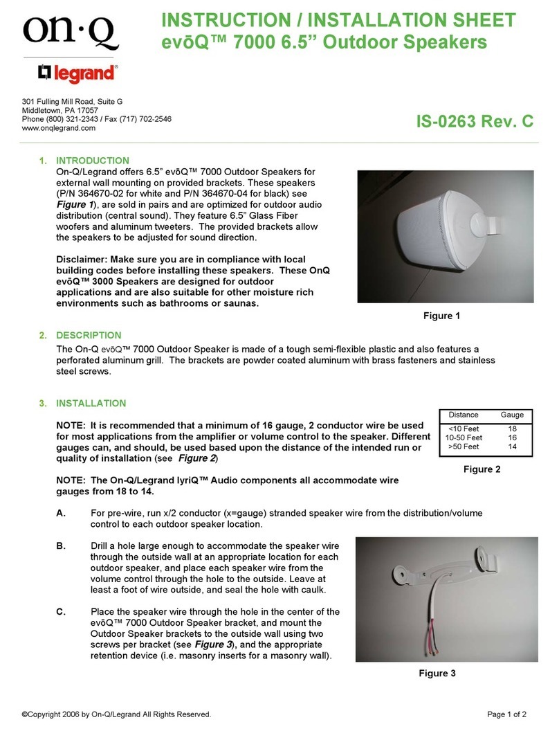 Onq 364670-02 Instruction/installation sheet