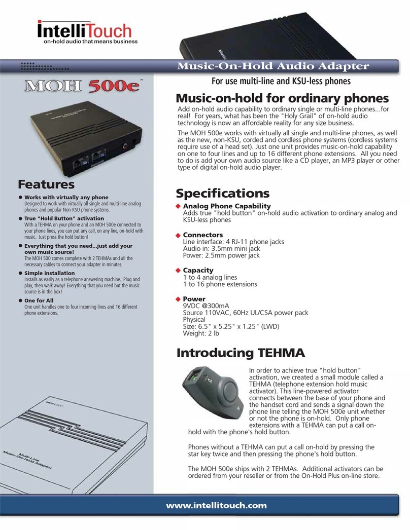 Intellitouch MOH-500E Specifications