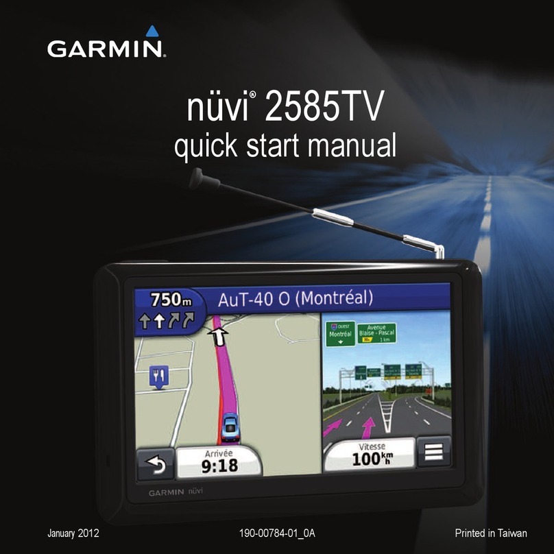 Garmin nuvi 2585TV Quick start manual