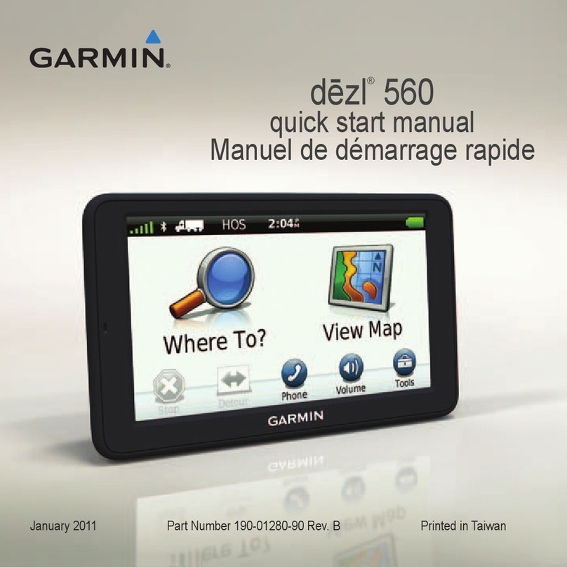 Garmin dezl 560LMT Quick start manual
