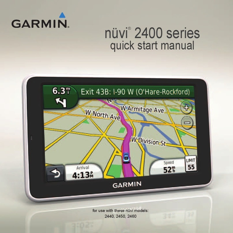 Garmin nuvi 2460LMT Quick start manual