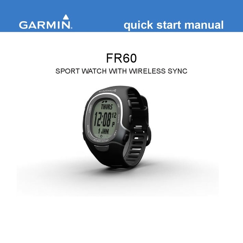Garmin FR60 - Women's Lilac Fitness Watch Instruction manual