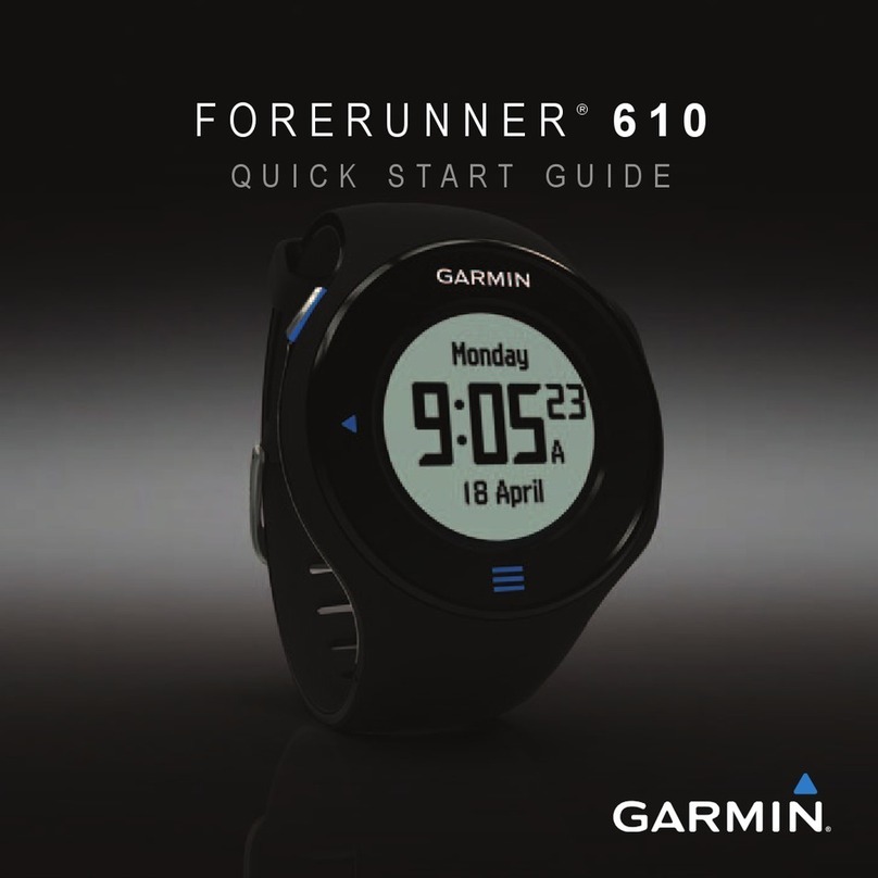 Garmin Forerunner 610 Quick start manual