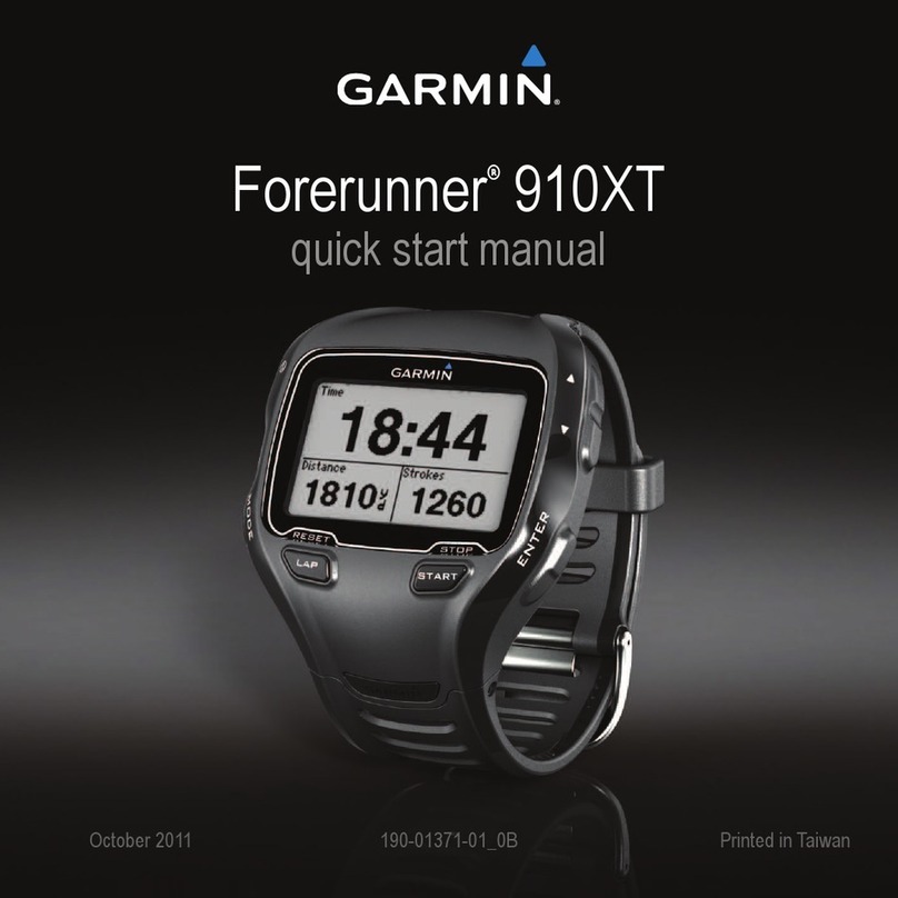 Garmin Forerunner 910XT Quick start manual