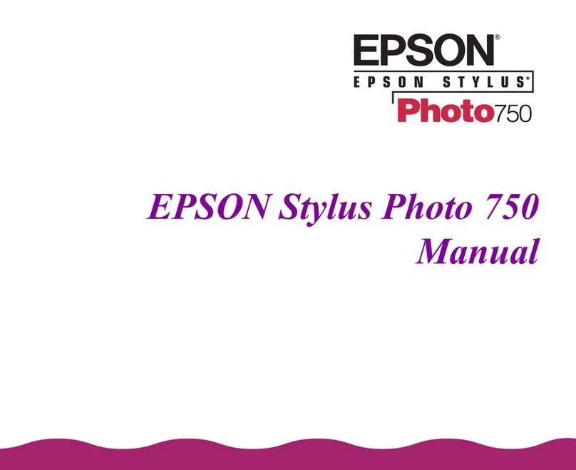 Epson Stylus Photo 750 User manual