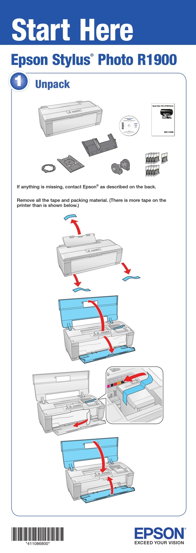 Epson R1900 - Stylus Photo Color Inkjet Printer Instruction Manual