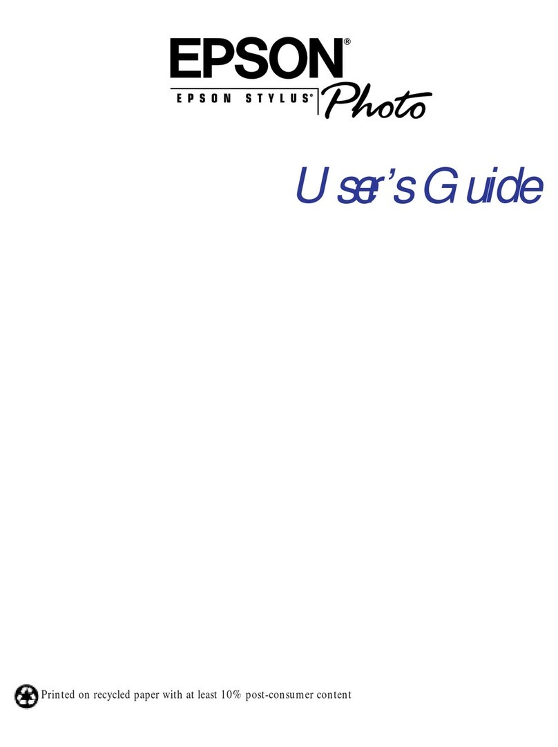 Epson Stylus Photo - Ink Jet Printer User manual Epson Stylus Photo - Ink Jet Printer User manual