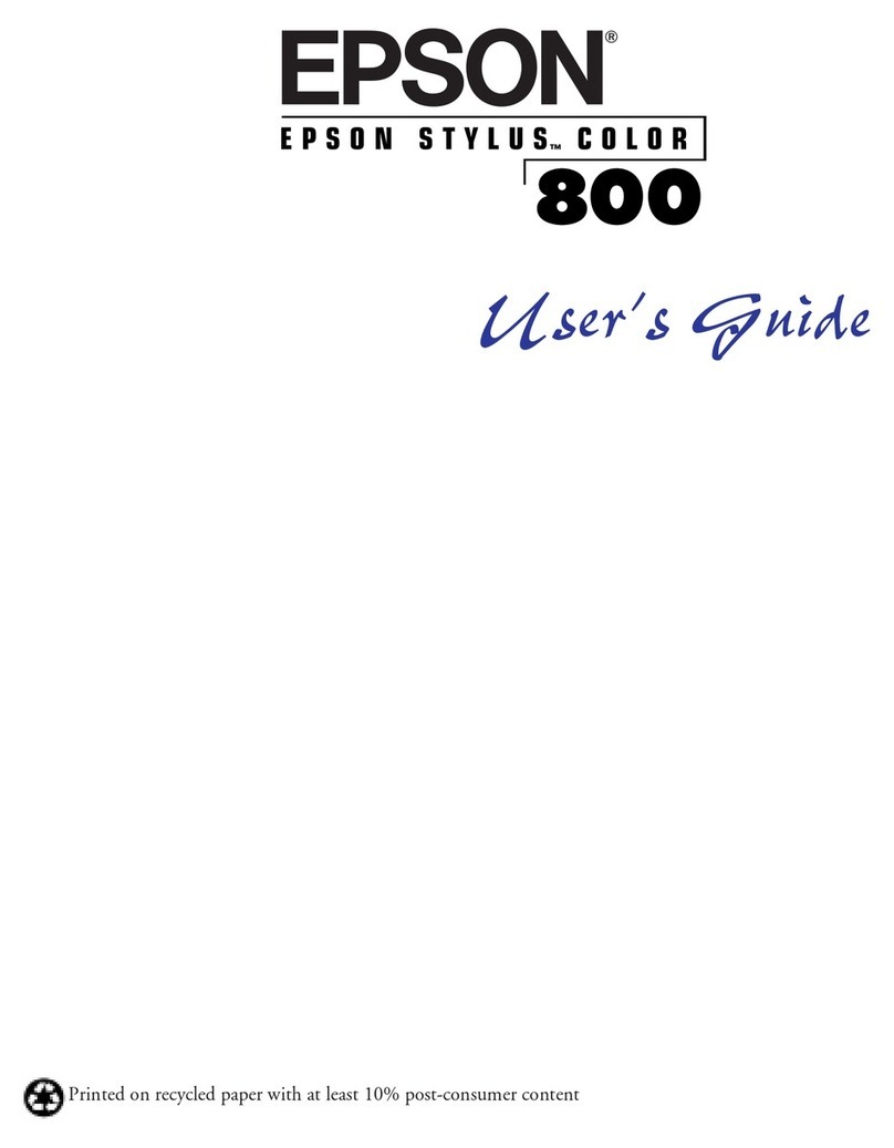 Epson Stylus Color 800N User manual