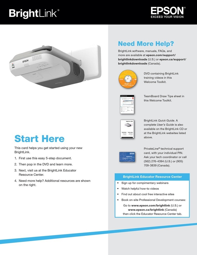 Epson BrightLink 450Wi - Interactive Projector Instruction Manual