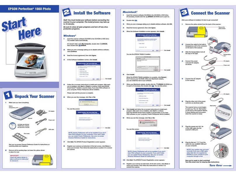 Epson Perfection 1660 Photo Instruction Manual