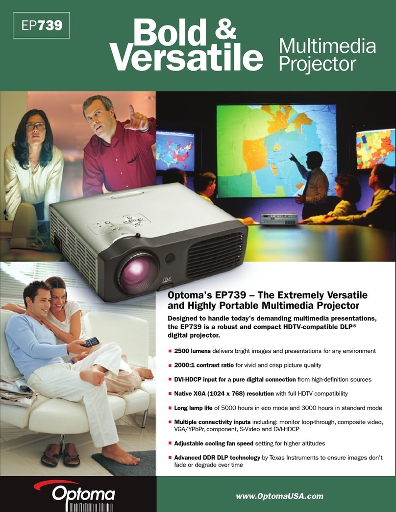 Optoma EP739 User manual Optoma EP739 User manual