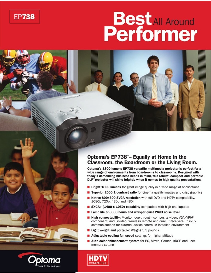 Optoma EP 738 Specifications