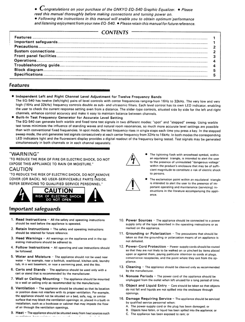Onkyo EQ-540 user guide