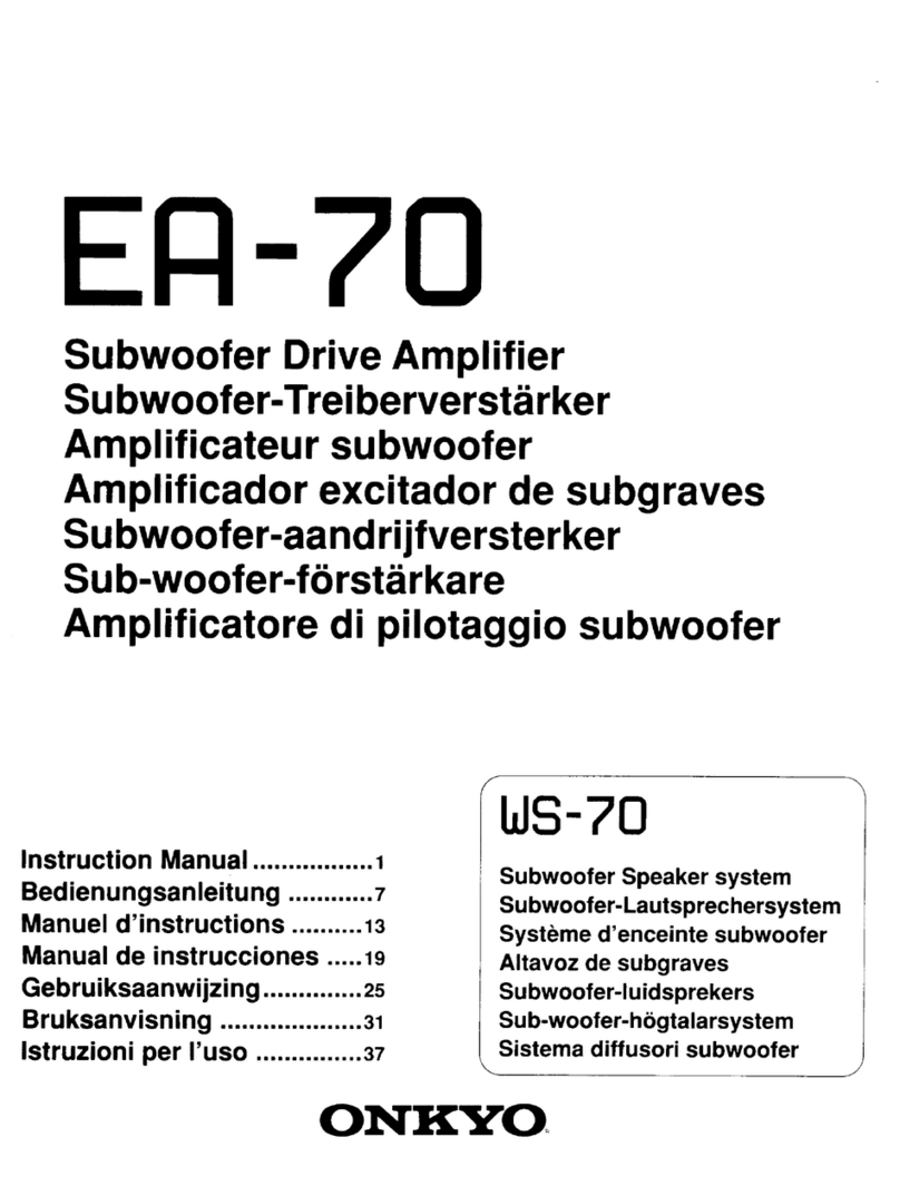 Onkyo EA-70 User manual Onkyo EA-70 User manual