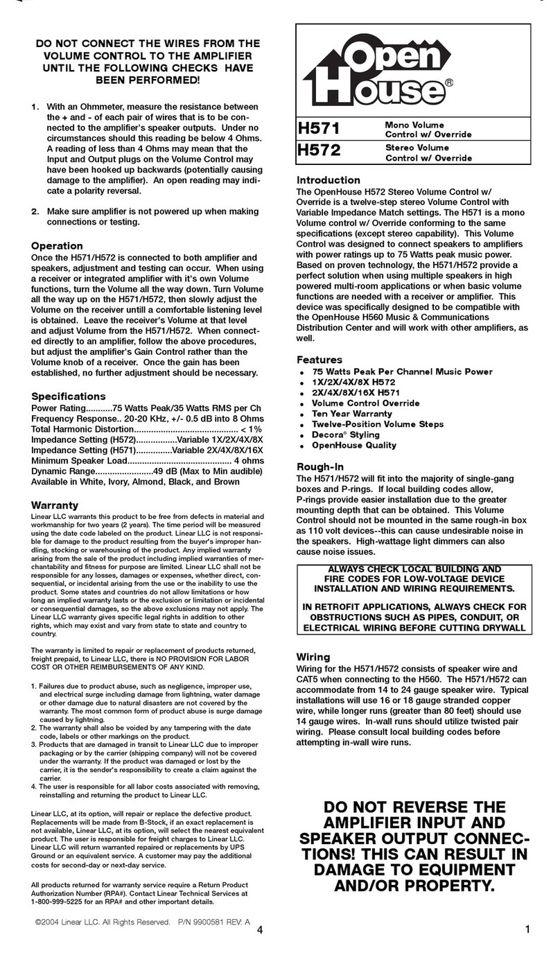 Open House H571 User manual