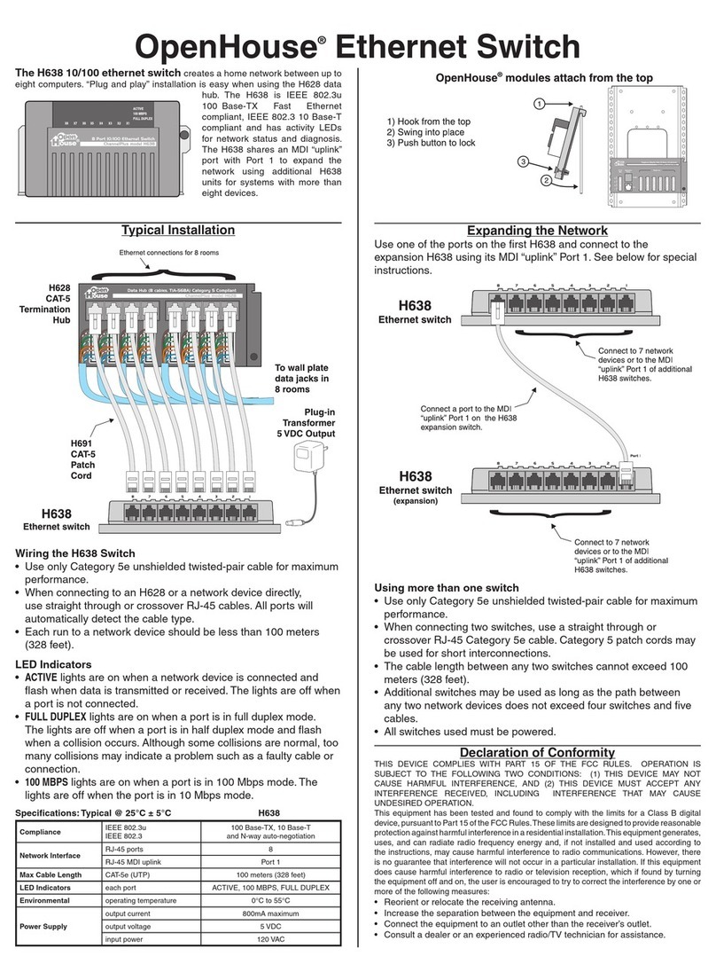 Open House H638 manual