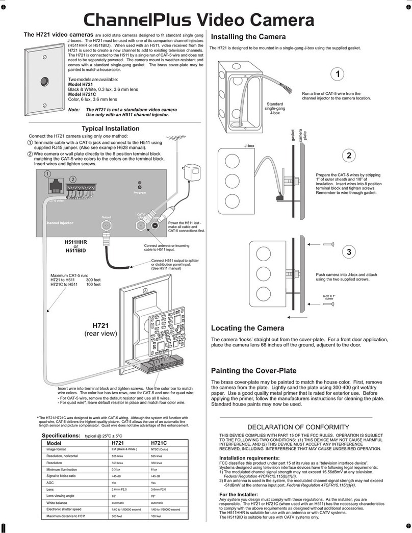 Open House ChannelPlus H721 manual
