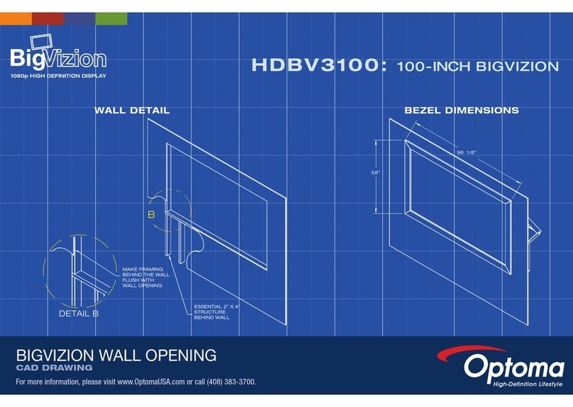 Optoma BigVizion HDBV3100 Owner's manual