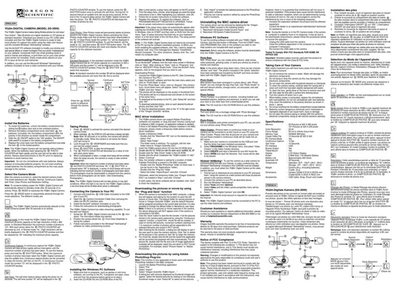 Oregon Scientific DS-3899 user manual