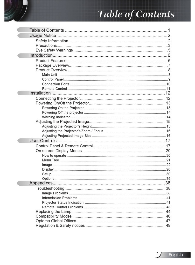 Optoma EX330 user guide