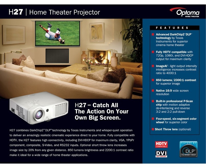 Optoma H27 User manual