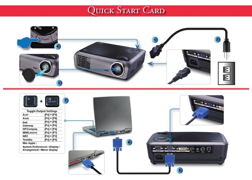 Optoma EW1610 Family Quick start card