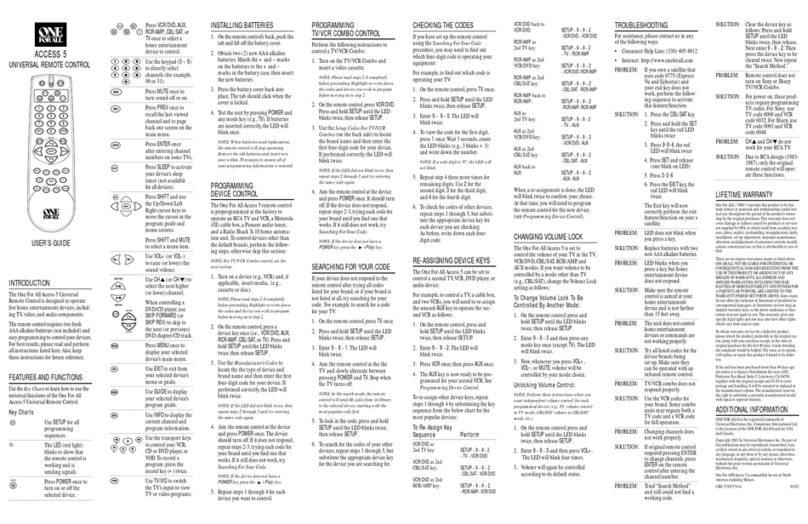 One Forall URC-5705 user guide