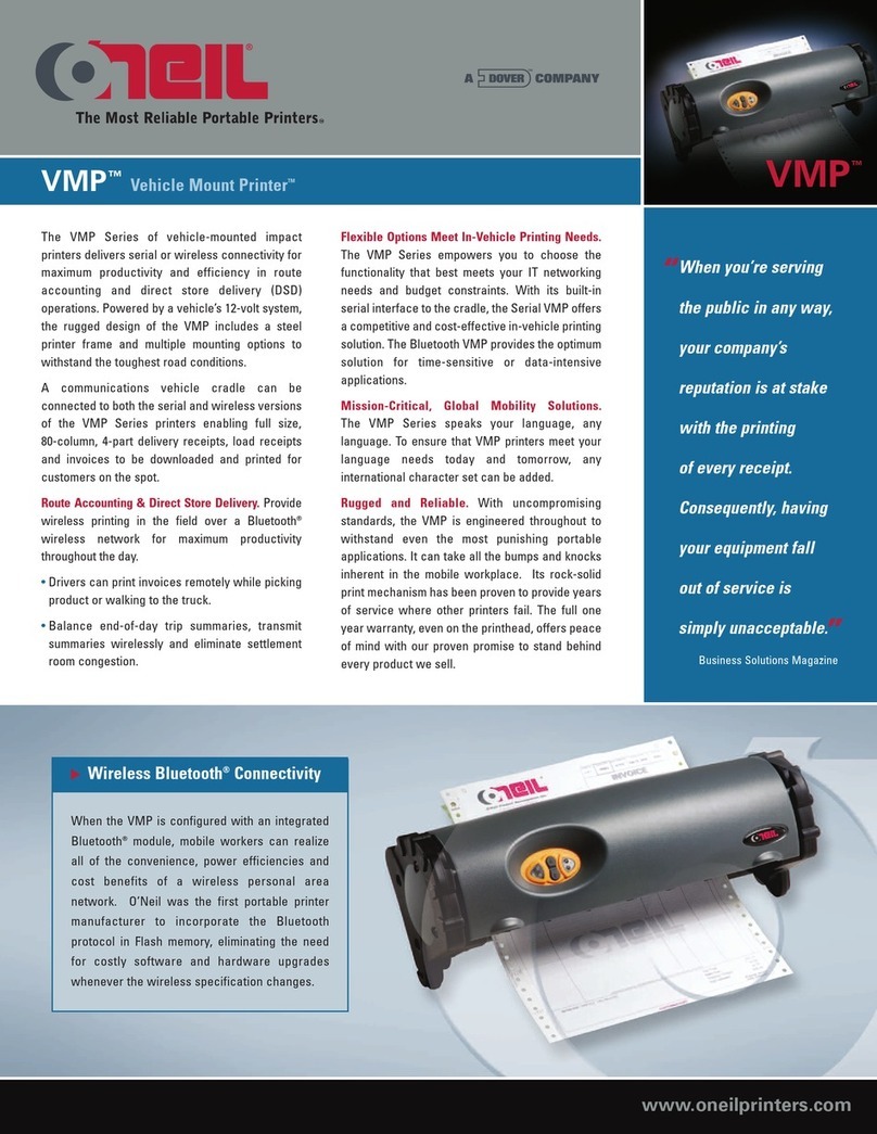 Oneil VMP-2000 User manual