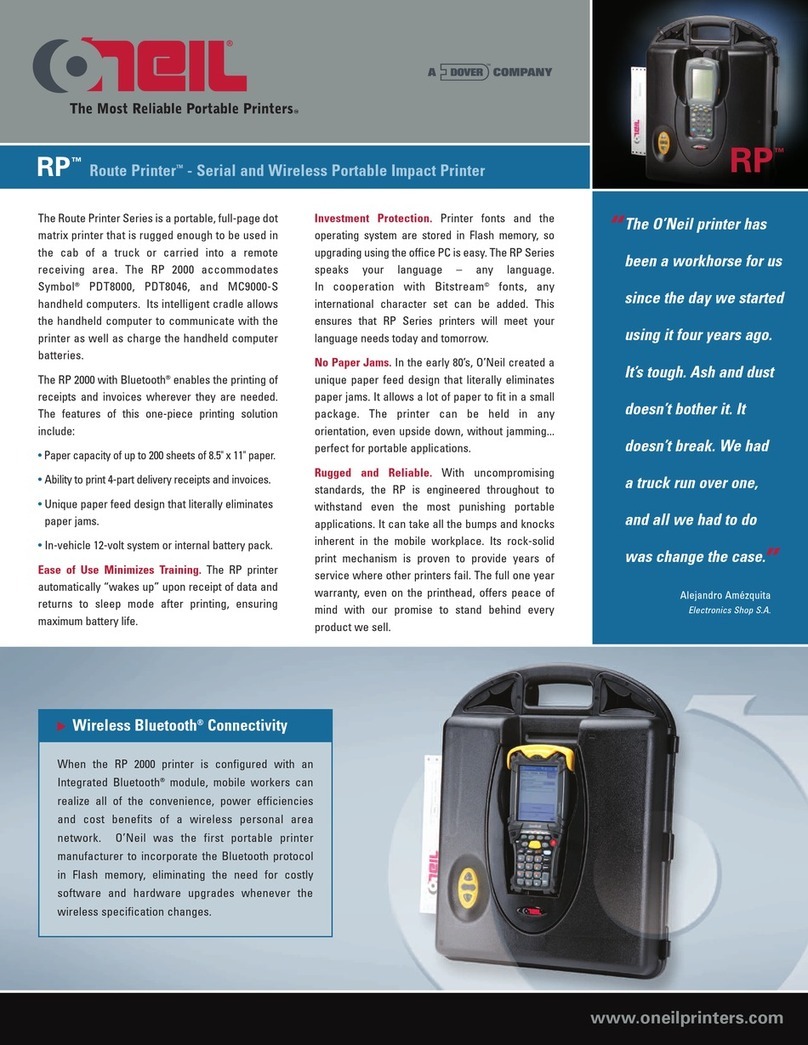 Oneil RP-2000 User manual