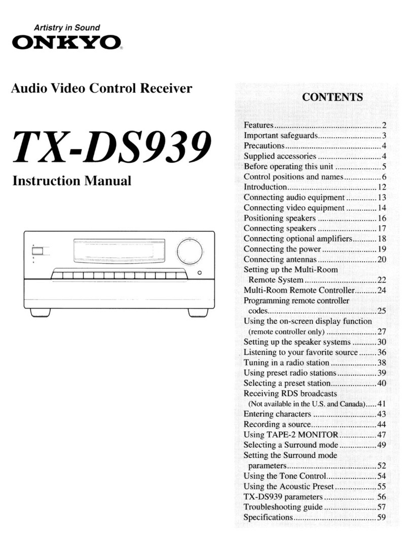 Onkyo TX-DS939 instruction manual