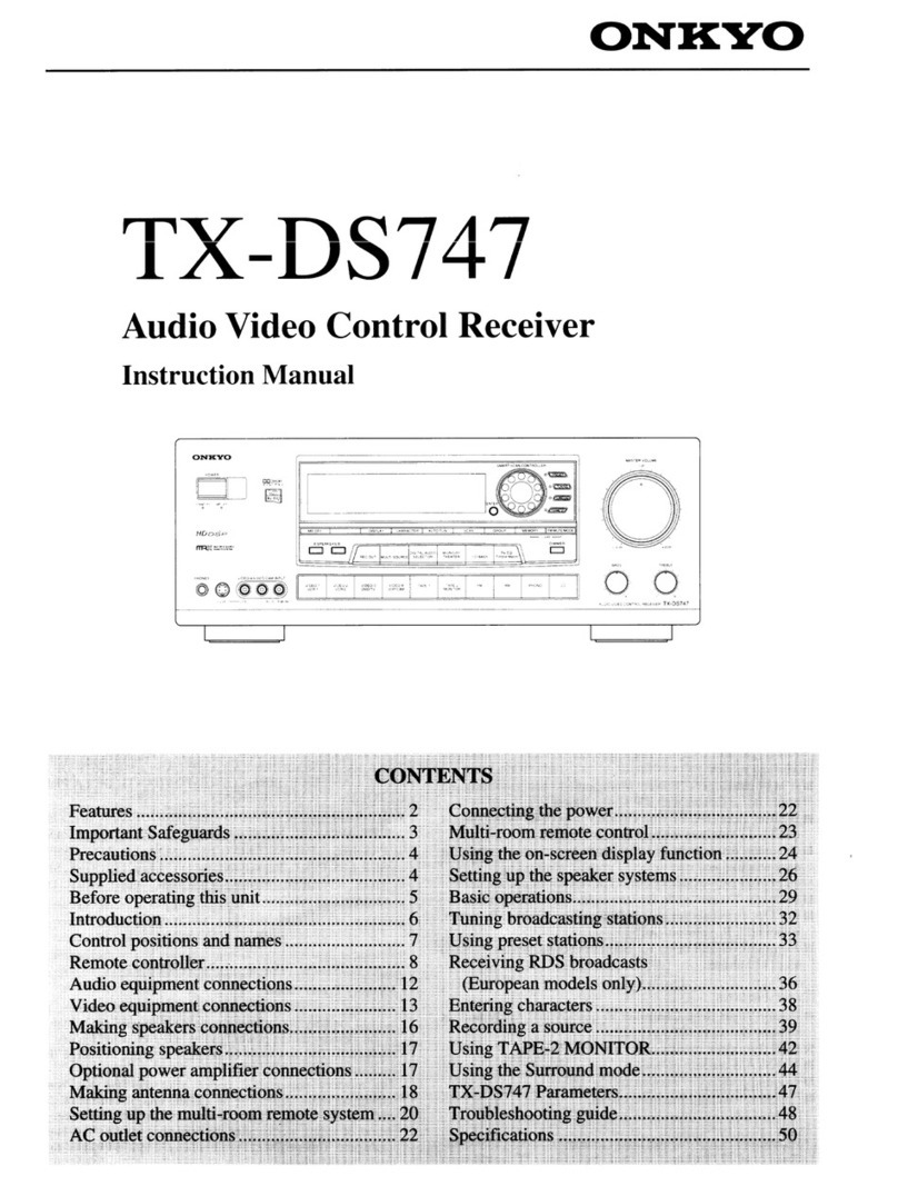 Onkyo TX-DS747 User manual