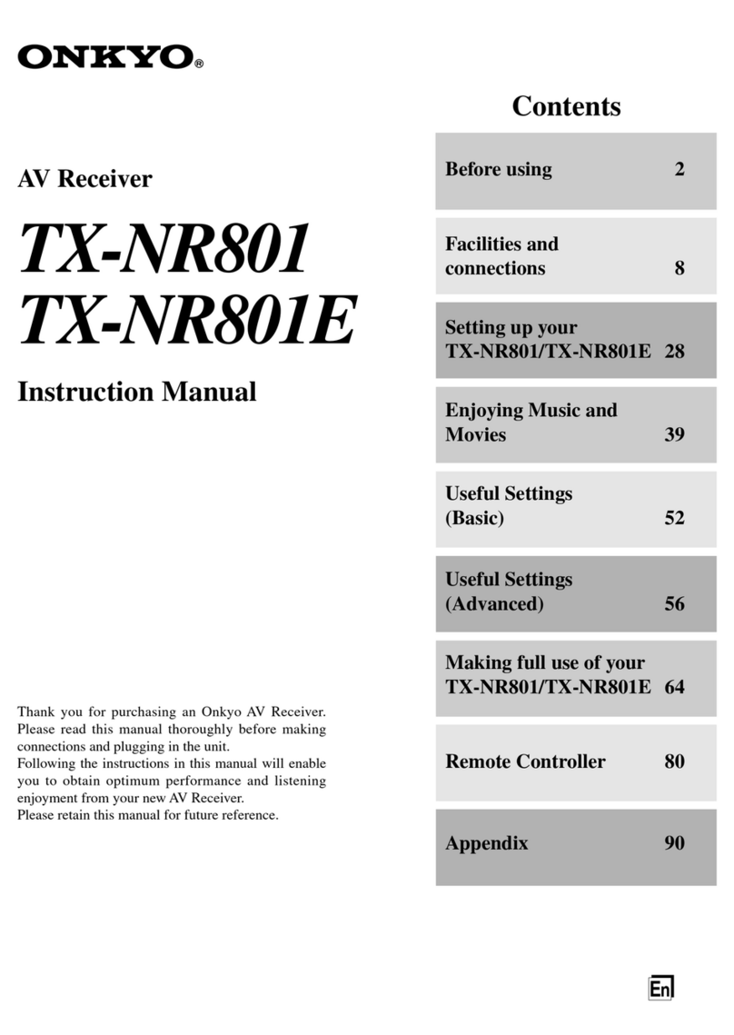 Onkyo TX-NR801 - AV Receiver instruction manual