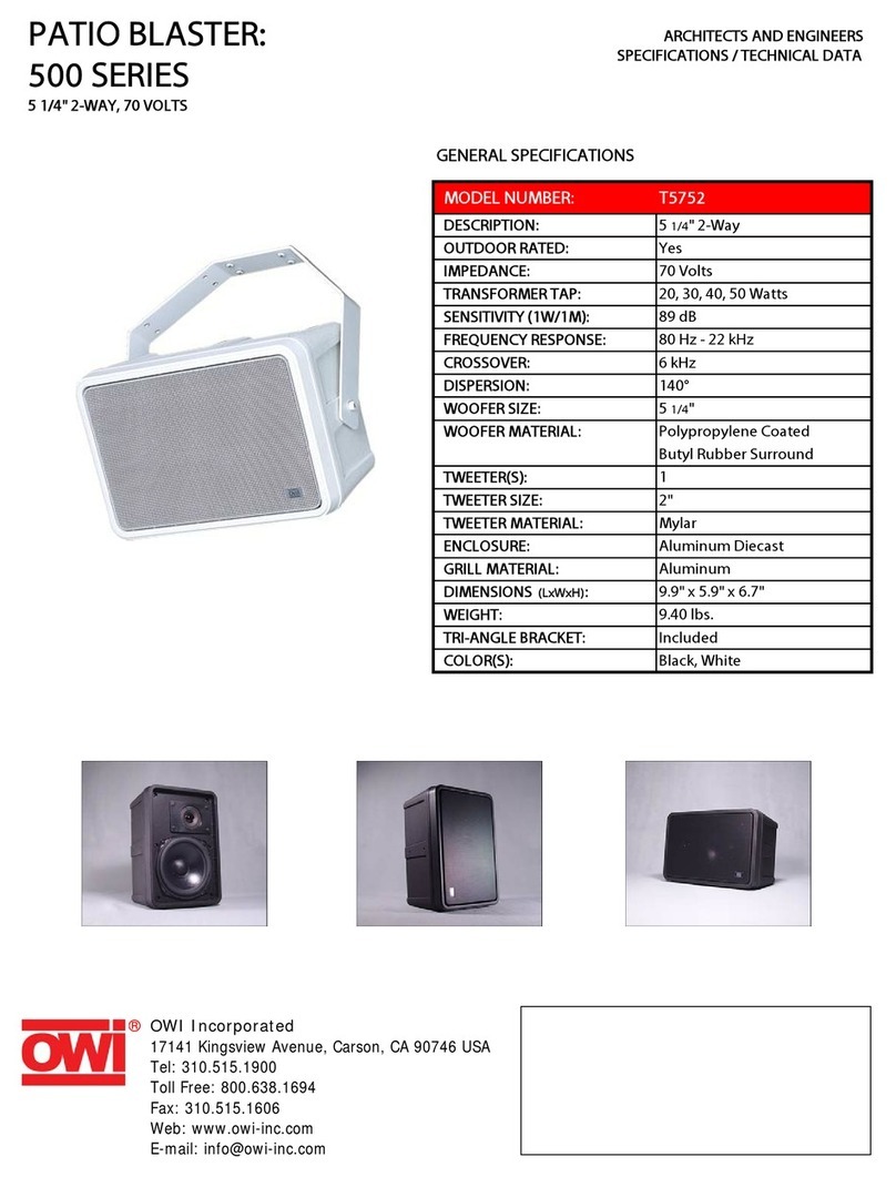 OWI T5752 Specifications