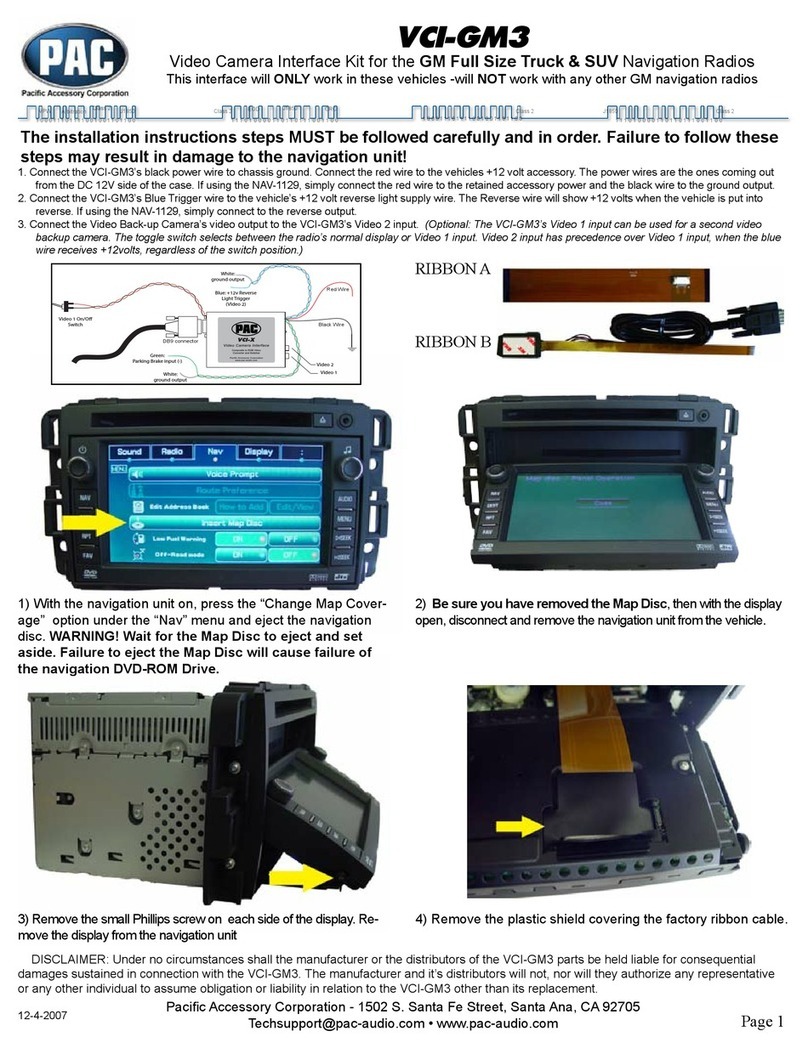 PAC VCI-GM3 installation instructions