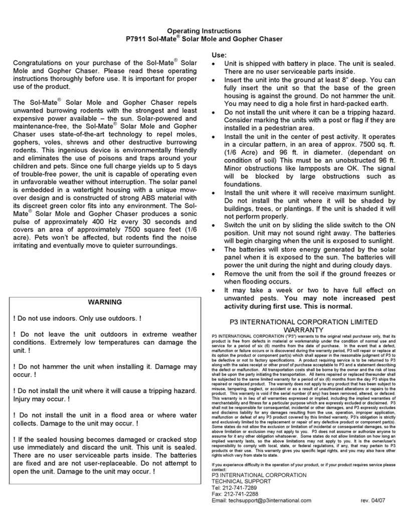 P3 International P7911 operating instructions P3 International P7911 operating instructions