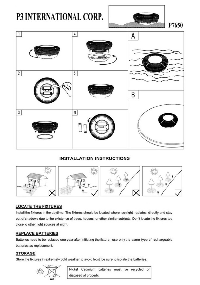 P3 International P7650 installation instructions