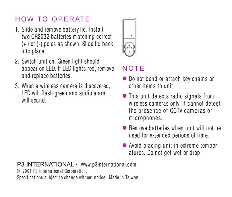 P3 International P7030 user guide