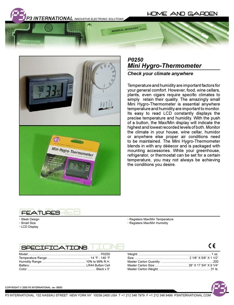 P3 International P0250 Specifications