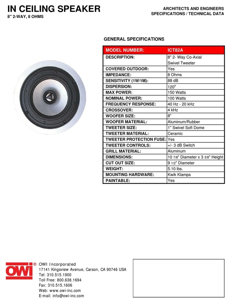 OWI ICT82A Specifications