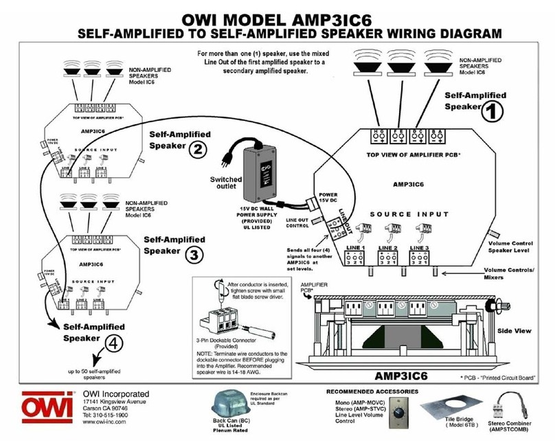 OWI AMP-3IC6 Wiring diagram
