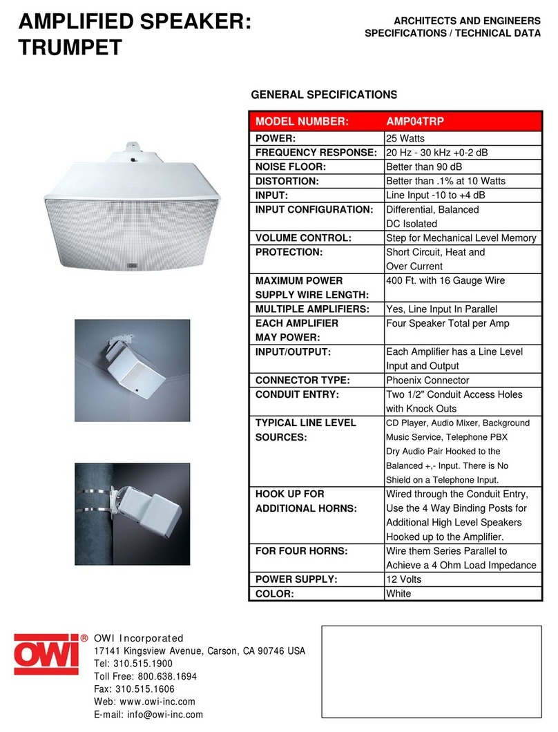 OWI AMP04TRP User manual