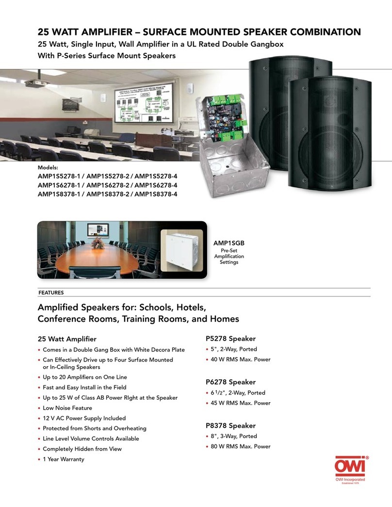 OWI AMP1S5278-1 Specifications