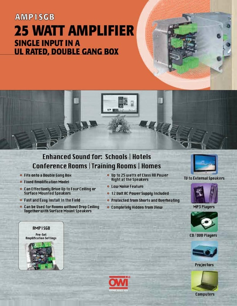 OWI AMP1SGB Specifications