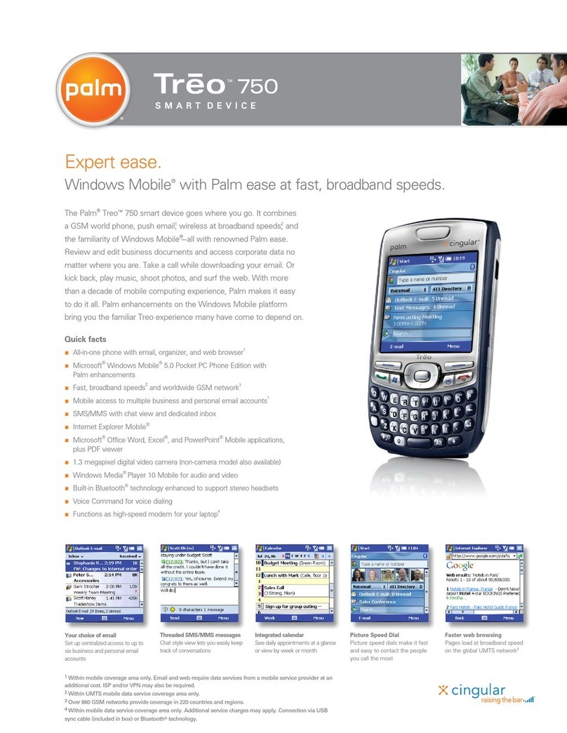 Palm Treo Treo 750 User manual Palm Treo Treo 750 User manual
