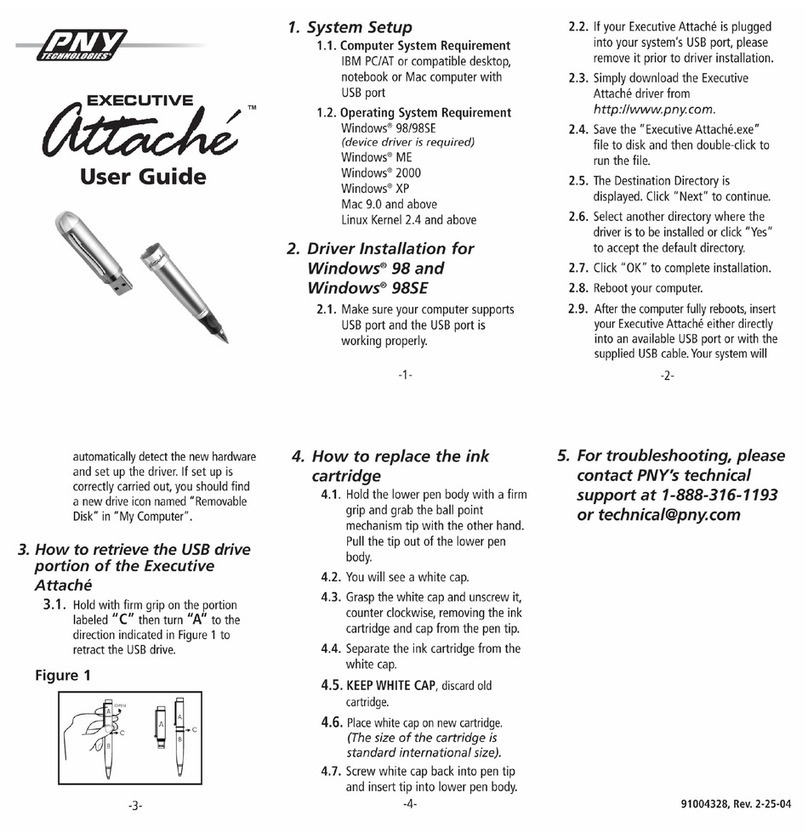 PNY Executive Attache P-EF256B3-RF user guide